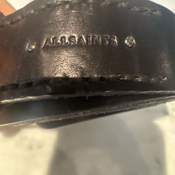 AllSaints | Black Leather Belt | Size 40 | Silver Buckle | $49 | NWT - Picture 4 of 4